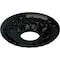 Ekena Millwork Leaf Ceiling Medallion (Fits Canopies up to 4 3/4"), 11 3/8"OD x 3 5/8"ID x 1 1/8"P, Black Pearl CM11LFBPS - alternate 2